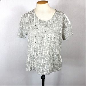 J.Crew Eyelet T-shirt Medium Short-Sleeve Tee